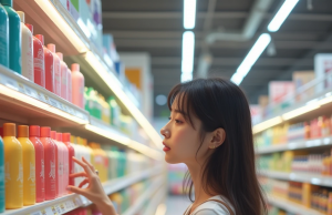 Шампуни без сульфатов: мифы и реальность. Какой выбрать для вашего типа волос? Девушка выбирает шампунь в магазине