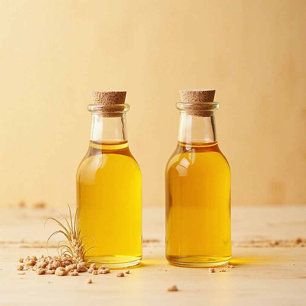 L'olio di germe di grano accanto all'olio di crusca di grano